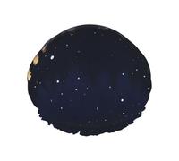 Starry Divination Shower Cap - Full Print Design, Water-Resistant Polyester Fabric, Bathing Essential