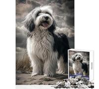 Starry Dog on The Beach 1000 Piece Jigsaw Puzzles Strengthen Cognitive Ability And Skill Soothing Serene Leisure Play (38x26cm)