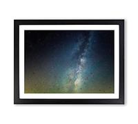 Starry Dream In Abstract Modern Art Framed Print | A3 Black Framed Wall Art | Ready to Hang | Abstract Fantasy Picture | Living Room Bedroom Lounge Office