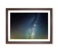 Starry Dream In Abstract Modern Art Framed Wall Art Print, Ready to Hang Picture for Living Room Bedroom Home Office Décor, Walnut A4 (34 x 25 cm)
