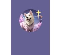 Starry Dusk white Dog Grid Journal - A4 0.5cm (0.196 inch) Diced Paper, 120 Pages: Dreamy Graph Paper Notebook for Dog Lovers, Students, and Aesthetic Stationery Fans