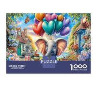 Starry Elephant Jigsaw Puzzles Puzzle for Adults Kids. 1000 Pieces Animal Impossible Challenge Toy Educational Games Home Decoration for Adults& Kids Age 14 Years Up 52x38cm/1000pcs