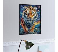 Starry Flame Tiger 300 Piece Jigsaw Puzzle for Adults Wild Animal Jigsaw Creative Gift for Loved Ones Family Activity Challenging Design Stress Relief Pastime 300 PCS