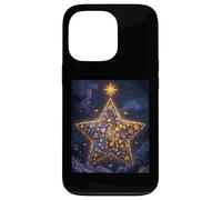 Starry Flowers Celestial Garden Stars Clouds Christmas Eve Case for iPhone 13 Pro