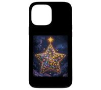 Starry Flowers Celestial Garden Stars Clouds Christmas Eve Case for iPhone 13 Pro Max
