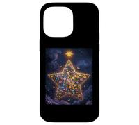 Starry Flowers Celestial Garden Stars Clouds Christmas Eve Case for iPhone 14 Pro Max