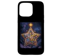 Starry Flowers Celestial Garden Stars Clouds Christmas Eve Case for iPhone 15 Pro Max