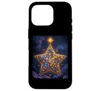 Starry Flowers Celestial Garden Stars Clouds Christmas Eve Case for iPhone 16 Pro