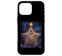 Starry Flowers Celestial Garden Stars Clouds Christmas Eve Case for iPhone 16 Pro Max