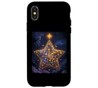 Starry Flowers Celestial Garden Stars Clouds Christmas Eve Case for iPhone X/XS