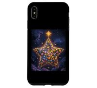 Starry Flowers Celestial Garden Stars Clouds Christmas Eve Case for iPhone XS Max