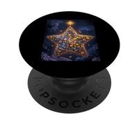 Starry Flowers Celestial Garden Stars Clouds Christmas Eve PopSockets Adhesive PopGrip