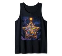 Starry Flowers Celestial Garden Stars Clouds Christmas Eve Tank Top