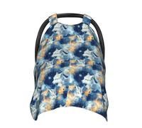 Starry Fox Print Baby Car Seat Covers, Breathable Nursing Cover Breastfeeding Cover, Stroller Covers, Multi-use Infant Carseat Canopy, Baby Boys Girls Newborn Essentials