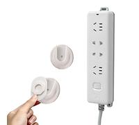 STARRY G 5PCS Extension Lead Holder, Self Adhesive Power Strip Wall Fixator, Seamless Punch-free Plug Sticker, Holder Moumt for Socket, WiFi Router, Belkin, Remote Control, Home Kitchen Office Supply