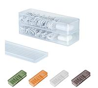 STARRY G Double Layer Cable Tidy Box with Lid, 7 Grids Cable Organizer Box, Large Wire Storage Box for Cables, Charger Plug, Power Strips, Transparent Cable Management Box (Free 3M Cable Ties Roll)