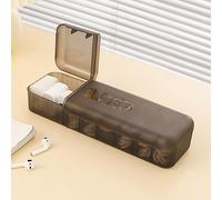 STARRY G Large Cable Organizer Box, 7 Grids Cable Tidy Box with 2 Open Lids, Storage Box for Data Cables, Charger Plug, Visible Cable Management Box - Free 12 Classified Stickers&10 Cable Ties