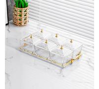 STARRY G Serving Box Set, Snack Platter with Lid, Tray with 3/4/6 Pack Removable Dish Bowls, Divided Serving Relish Bowls for Nuts, Fruit, Appetizer, Dessert, Candy, Condiment