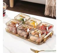 STARRY G Snack Serving Platter, Serving Box Set, Serving Tray with 3/4/6 Pack Removable Dish Bowls, Divided Serving Relish Bowls for Fruit Dessert Candy Appetizer Condiment Snacks Nuts