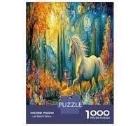 Starry Horse 1000 Piece Horse in Magical Autumn Forest Jigsaw Puzzles for Puzzles 1000 Pieces Jigsaw for Adults for Adult Challenging Family Puzzle Game Puzzles for Adults Gifts 52x38cm/1000pcs