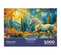 Starry Horse Jigsaw Puzzles for Adult The Impossible Challenge 1000 Pieces Unicorn Magical Lake Difficult Hard Jigsaw Puzzles for Man And Woman with Letters on Back 38x26cm/1000pcs