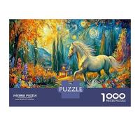 Starry Horse Paper White Horse Van Gogh Jigsaw Puzzle Set for Adults Educational Gift Relaxing Activity 52x38cm/1000pcs
