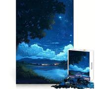 Starry Lakeside Jigsaw Puzzles for Adults 1000 Piece Smart Reason Toy Family Bond Smooth Edge Art Display 38x52cm