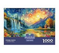 Starry Landscape 1000 Piece Jigsaw Puzzles Family Game Couple Art Suitable for Decompression And Wall Decor for Adults And Kids Age 14 Years Up 70x50cm/1000pcs