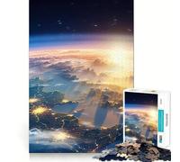 Starry Light Earth Space 1000 Piece Jigsaws for Teenagers Puzzle Logic Toy Together Fun Precision Cut Stylish Gift 38x26cm
