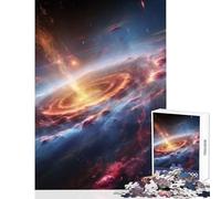 Starry Light Space Collage Jigsaw Puzzle 1000 Piece for Teenagers Serene Peaceful Play Activity Peaceful Calm Stress Relief (38X26cm)