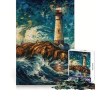 Starry Lighthouse Hard Jigsaw Puzzle for Adults 1000 Pieces Recall Upgrade Gentle Relax Clear Cut Unique Gift 50x75cm