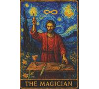 Starry Magician Notebook: A Cosmic College-Ruled Writing Companion with Mystical Tarot Art