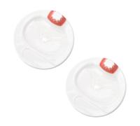Starry Mart 3D Mount Fuji Ceramic Soy Sauce Dish, Red Fuji Pattern Small Dipping Plate Ø9.5cm, Japanese Style Ceramic Seasoning Plate for Sushi, Wasabi, Sauce, 2Pcs