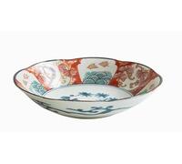 Starry Mart Bloom Minoyaki Somenishiki Koimari Japanese Plate Ø16cm | H2.5cm (Random Pattern) Desert Serving Dinner Set Bread Plate (Set of 1)