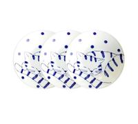 Starry Mart Ceramic Cat-Themed Deep Plate Set - Ai Nyanya Collection (Ø22.5cm | H5cm, Set of 3) - Cute & Functional Dinnerware - Microwave & Dishwasher Safe - Imported from Japan (Tiger Kitten)