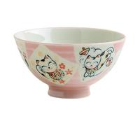 Starry Mart Japanese Style Bowl Ceramic Soup Bowls, Serving Bowls for Salad, Noodle, Porridge, Rice Width 11.5cm | Height 6.2cm (Lucky Cat)