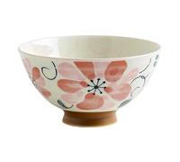 Starry Mart Japanese Style Bowl Ceramic Soup Bowls, Serving Bowls for Salad, Noodle, Porridge, Rice Width 11.5cm | Height 6.2cm (Flower)
