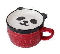 Starry Mart Japanese Style Ceramic Cup with Lid - Panda | 300ml Cute Animal Mug | Tea & Coffee Cup