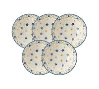 Starry Mart M-Mode Polish Japanese Ceramics Plate - Lemon Yellow Ø16.5cm | H2.5cm (Set of 5)