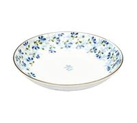 Starry Mart Minoyaki Japanese Style Dinner Lunch Side Plate Safe from Dishwasher & Microwave (Width 22cm Height 3.5cm) (Buds)