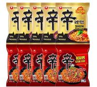 Starry Mart NS Ramyun Spicy Chicken & Stir Fry Korean Spicy Ramen Noodles (Pack of 10) HALAL