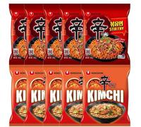 Starry Mart NS Ramyun Stir Fry & Kimchi Korean Spicy Ramen Noodles (Pack of 10) HALAL