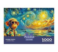 Starry Monkey Jigsaws 1000 Piece Puzzle Impossible Challenge Toy Gifts Family Game for Adults And Kids 52x38cm/1000pcs
