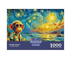 Starry MonkeyBreathtaking Jigsaw Puzzles for Adults A 1000-Piece (Advanced) Assortment of Impossible, Hard, And Difficult Challenging Puzzle Educational Games for Women And Men - A Thrilling Endeavor