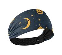 Starry Mount Moon Halloween Moisture Wicking hair headband Elastic sweatbands for Volleyball make up basketball basketball bandas para el cabello de mujer