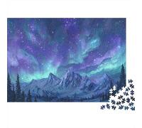 Starry Mountain Landscape 1000 Pc Eco-friendly Paper Jigsaw Puzzle Set Adults Kids Fun Challenging Game Decoration 52x38cm/1000pcs
