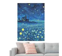 Starry Night 1000 Pieces Puzzle | 70 By 51 Centimeters 1000 Pieces Glitter Romantic Home Decoration - Blue Starry Sky Jigsaw Puzzle,For Kids Adults Family Home Office School Desk Party