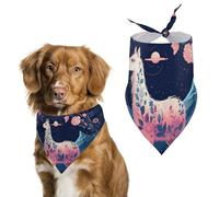 Starry Night Alpaca Pet Scarf Adjustable Pet Accessories Triangular Scarf Washable Floral Print Puppy Bib Bandana Stylish Comfortable Cat Scarves for Holiday Scarfs