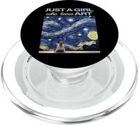 Starry Night Art Lover girl PopSockets PopGrip for MagSafe