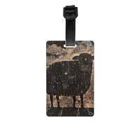 Starry Night Black Sheep Luggage Tags for Suitcases, Travel Bag Suitcase Tags Baggage ID Label Tags - Travel Essentials